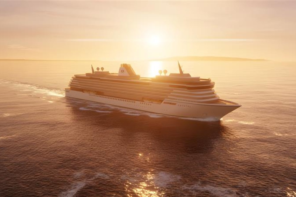 Inside the Latest with Crystal’s Matias Lira: Projects & Insights rendering of crystal grace luxury cruise ship