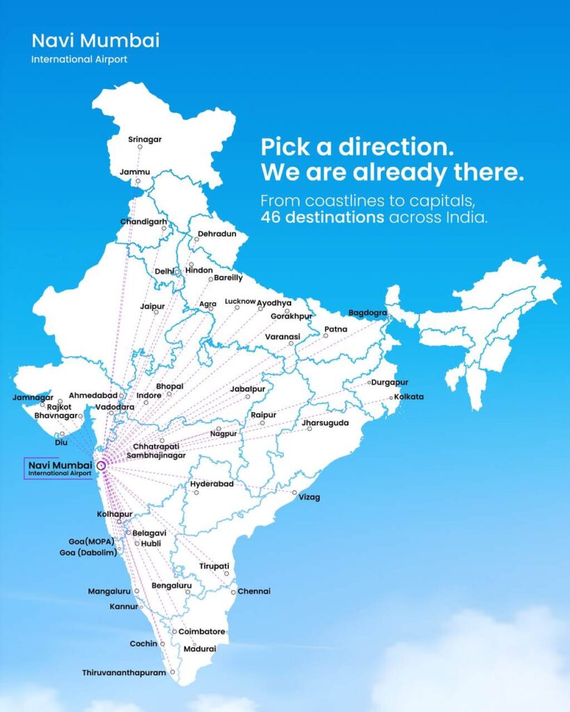 Navi Mumbai Airport Domestic Destinations