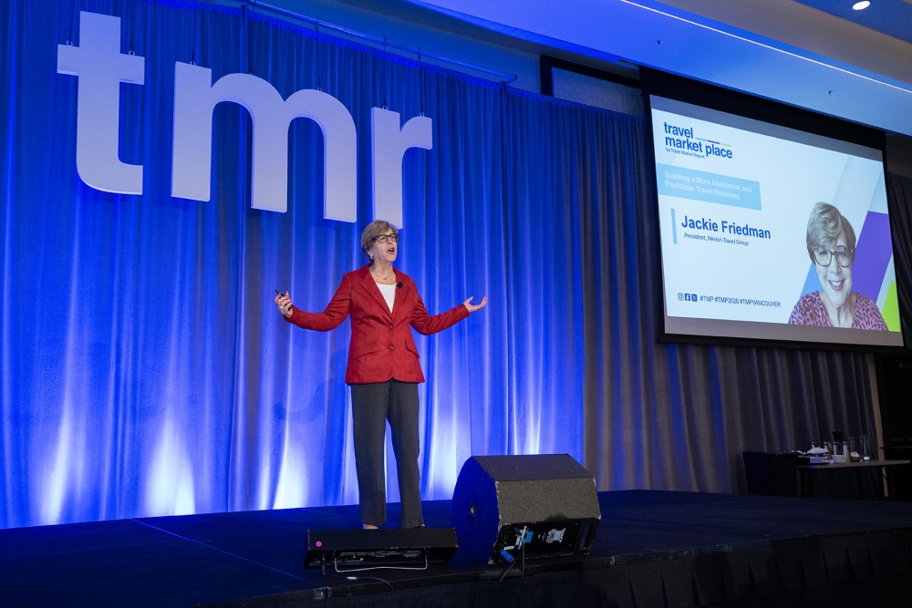Transforming from a Busy Advisor to a Focused Advisor jackie friedman on stage at tmp in vancouver 2026